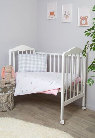 Сонный гномик 311 Детское постельное бельё в кроватку Стрекоза-Егоза 3 предмета розовый