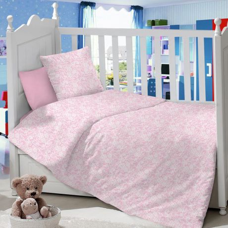 Комплект в кроватку LIMETIME Комплект в кроватку, простыня классическая, LT1100-36, розовый