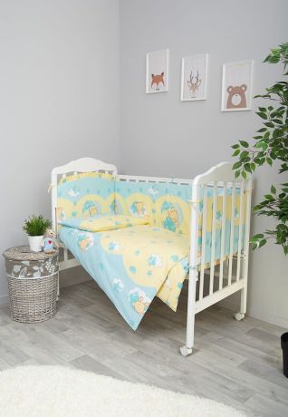 Комплект белья для новорожденных Сонный гномик Мишкин сон, 603_1, голубой