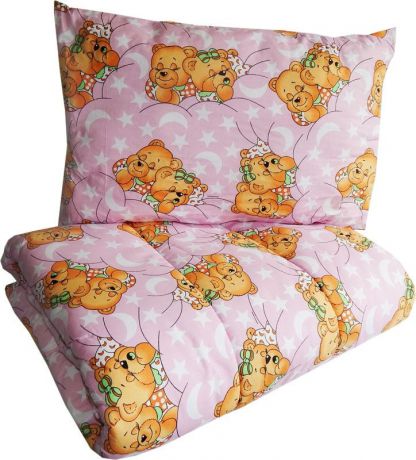 Комплект одеяло и подушки 1111_розовый, розовый