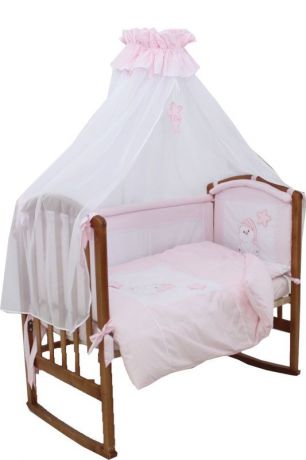Комплект в кроватку 7060_розовый, розовый