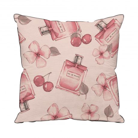 Подушка декоративная ТК Традиция с фотопечатью Парфюм 40х40 см, 4052/Парфюм, розовый