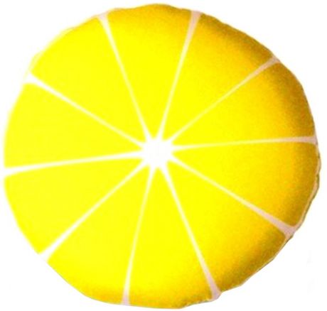 Подушка антистрессовая Штучки, к которым тянутся ручки "Смайл-фрукты. Лимон", цвет: желтый, 31 x 31 см