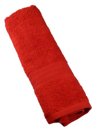 Полотенце махровое SEL, цвет: красный, 50х90 см. 2775