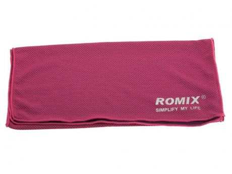 Полотенце спортивное Romix, охлаждающее, в пластиковой банке, розовый