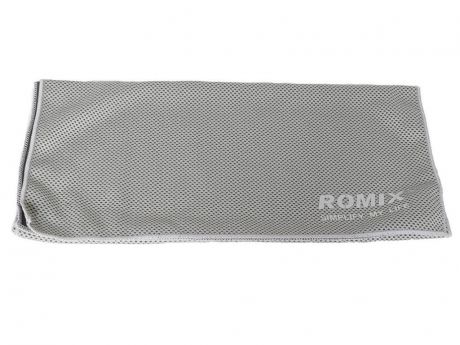 Полотенце спортивное Romix, охлаждающее, в пластиковой банке, серый