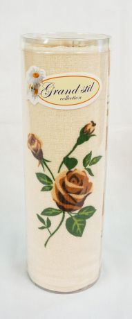 Полотенце для лица, рук или ног Grand Stil Лилу , размер 45*90, N09-66t, N09-66tp, оранжевый