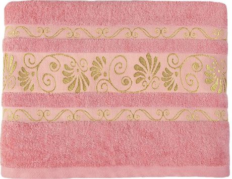 Полотенце банное 50*90 Bonita, махровое, Розовый фламинго
