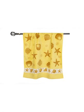 Полотенце банное Grand Stil Море, размер 68*135, N14-251b, желтый