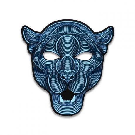 Карнавальный набор GeekMask Cветовая маска с датчиком звука GeekMask "Jaguar" (GM-JAG), GM-JAG голубой