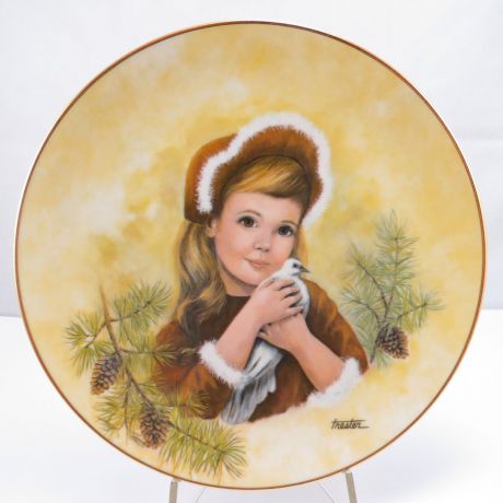 Декоративная тарелка "Маленькие Женщины: Давным Давно В Счастливое Время". Фарфор, деколь, золочение. США, Rigewood Fine China, Лорейн Трестер, 1976