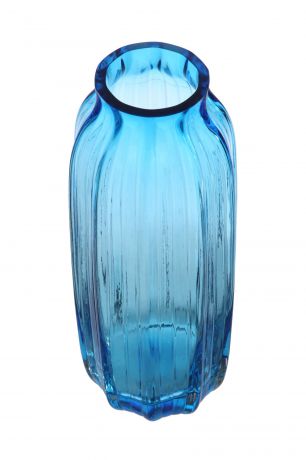 Ваза IsmatDecor Стеклянная ваза, ST-6 голубой, голубой