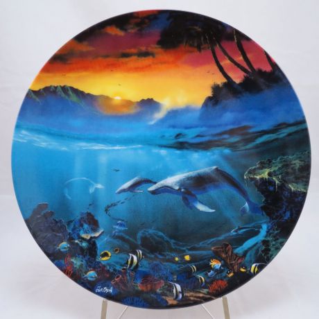 Декоративная коллекционная тарелка "Мир под волнами: Все дети Бога". Фарфор, деколь. США, Bradford Exchange, Дэл ТерБаш, 1994