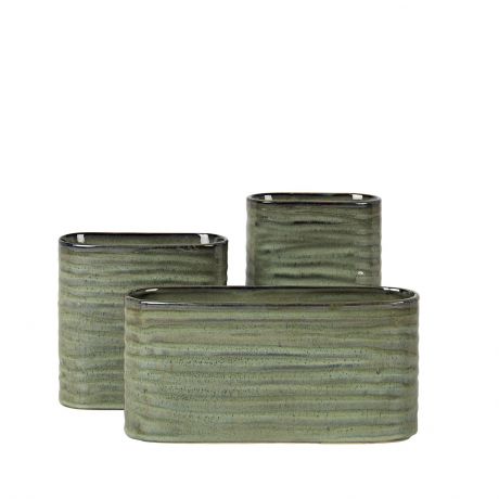 Набор ваз Broste ATIL, 15500292, керамика, зеленый, 3 шт
