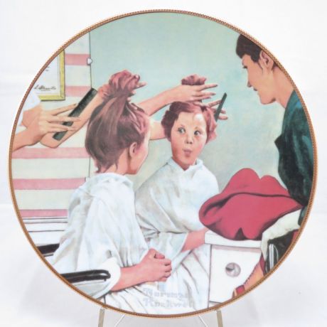 Декоративная коллекционная тарелка "Взросление: новый образ". Фарфор, деколь. США, Edwin M.Knowles China Company, Норман Роквелл, 1990
