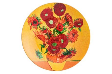 Декоративная тарелка Elan Gallery Подсолнухи, 420262, желтый