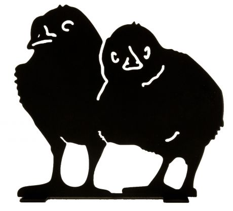 Фигурка декоративная Wildlife Garden Two Chickens, WG760, черный