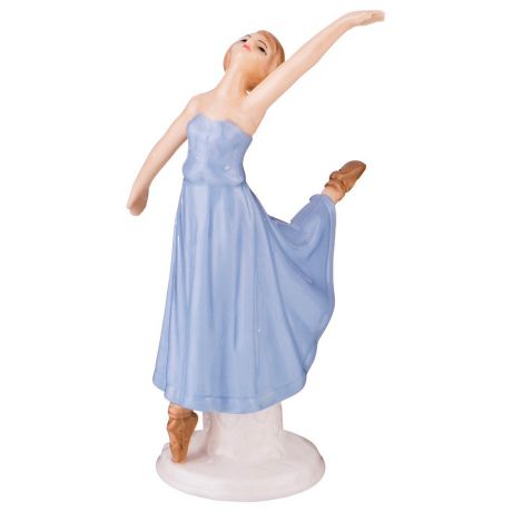 Статуэтка, Lefard, "Юная балерина" 10*8*15,5см, бежевый, голубой