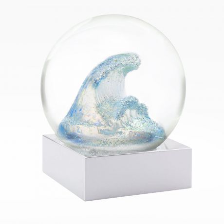Статуэтка Glassglobe Стеклянный шар с блестками "Волна", Вода, Стекло, Полистоун