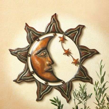 Украшение настенное Хит-декор "Солнце, Луна и Звезды". Диаметр 58 см