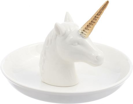 Подставка для украшений Balvi Unicorn XL, цвет: белый, диаметр 15 см