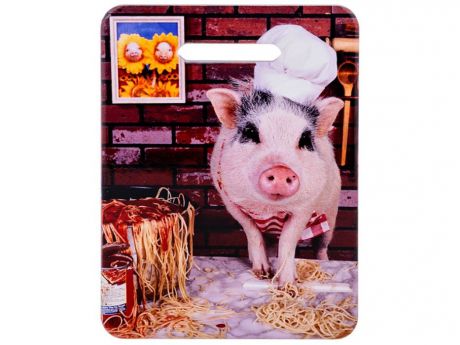 Подставка под горячее-сувенир "Свинка-повар" 15*20см