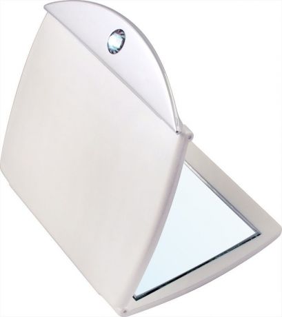 Зеркало карманное Weisen компактное с 3Х увеличением, с кристаллами T 331 A PER/C WPearl, белый
