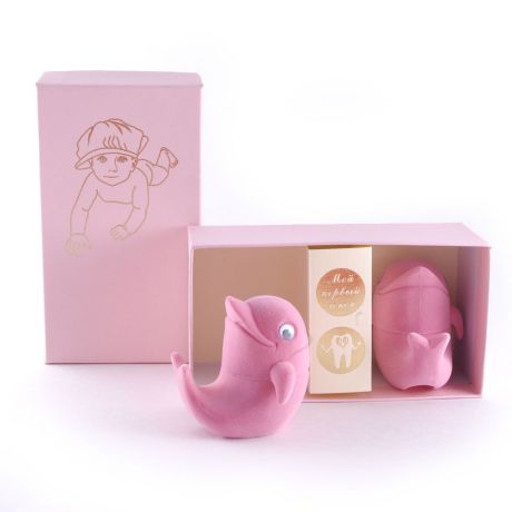 Подарочный набор детский Dream Service Коробочка для первого: локана и зубика, 1147 розовый