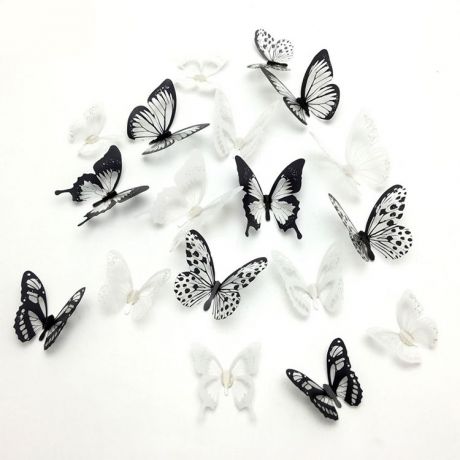 Украшение на стену 3D-бабочка для декора., ПВХ (поливинилхлорид)