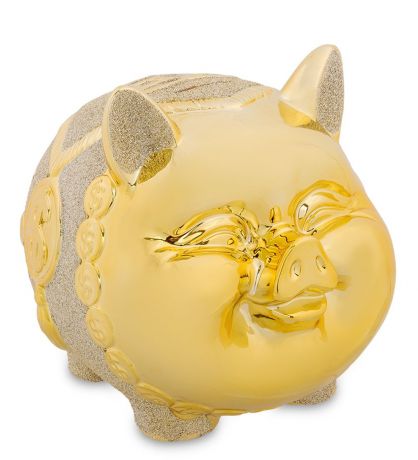 Копилка Art East ''Золотая свинка - к богатству'' 108219, золотой