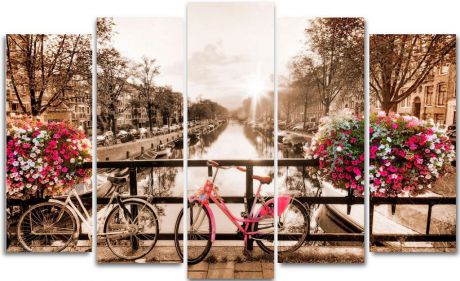 Картина модульная Мастер Рио Картина модульная "Амстердам", темно-розовый