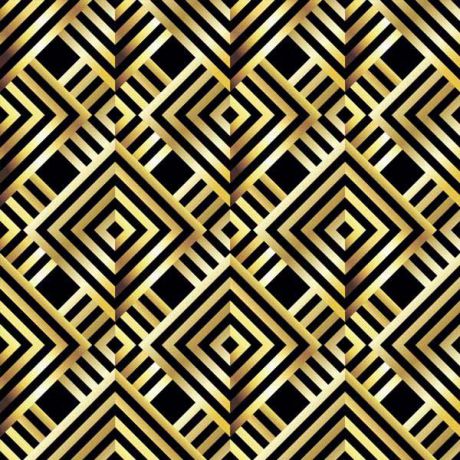 Картина на стекле Экорамка Золотые ромбы 30x30 см, Стекло