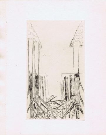 Гравюра Наталья Гончарова Лист 1. Авангард. Офорт. Франция, Париж, 1926 год