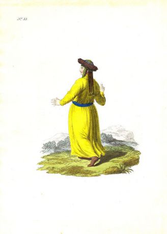 Гравюра Эдвард Хардинг Телеутская татарка. Смешанная техника. Англия, Лондон, 1803 год