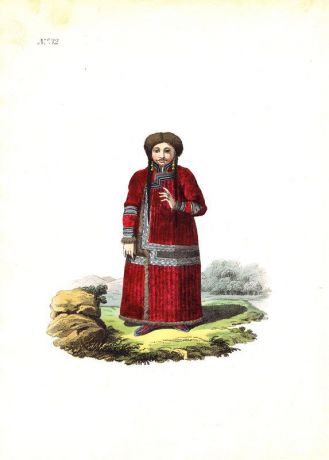 Гравюра Эдвард Хардинг Качинская татарка. Смешанная техника. Англия, Лондон, 1803 год