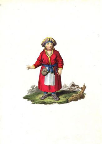 Гравюра Эдвард Хардинг Лапландка (лапландцы, саамы,лопари). Смешанная техника. Англия, Лондон, 1803 год