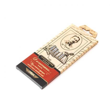 Сувенирный набор Эйфорд Бумажные карандаши "О классиках… "Бунин", BKH-06-02, бежевый, красный, черный