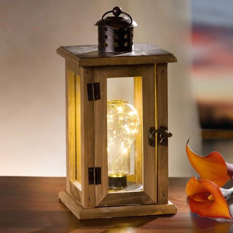 Фонарь Хит-декор "Лампочка" со светодиодной подсветкой, 06103, 14х14х28 см