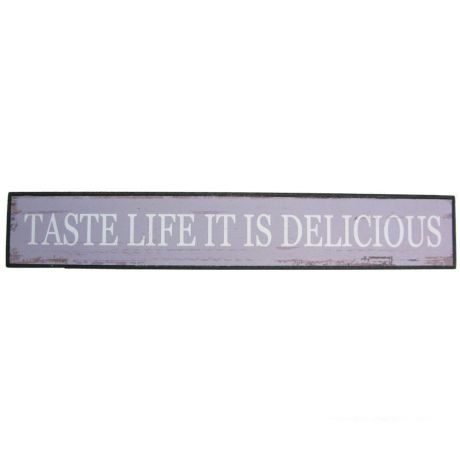 Декоративная табличка RICH LINE Home Decor Taste life it is delicious LEV-6119, бежевый