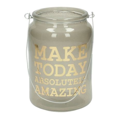 Подсвечник RICH LINE Home Decor Подсвечник *Make today absolutely amazing*, LEV-8055, коричневый