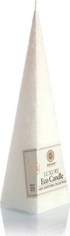 Свеча декоративная "Saules Fabrika", пирамида, цвет: белый, 23 см
