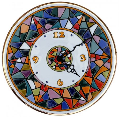 Настенные часы Terra Design Terra Gaudi, белый, красный, синий, золотой