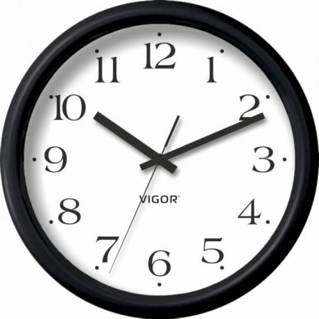 Настенные часы VIGOR Д-24 Классика белая в черном