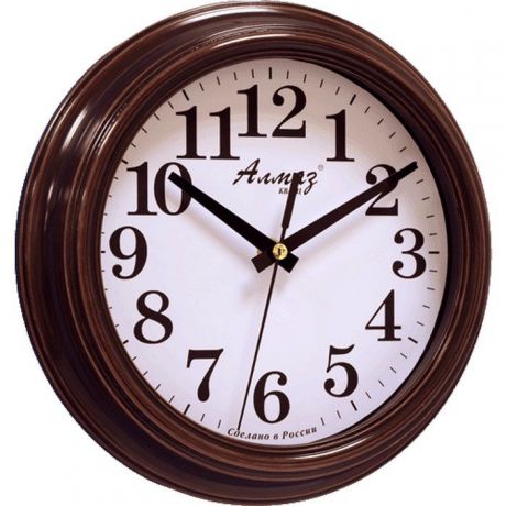 Настенные часы Алмаз C03, темно-коричневый