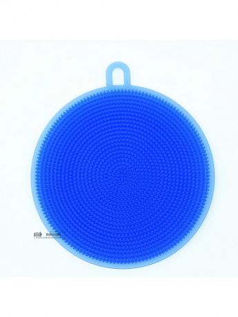 Губка силиконовая для мытья посуды, овощей, многофукнциональная щетка силиконовая для кухни (синяя)