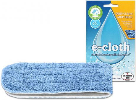 Насадка сменная для швабры "E-cloth", для влажной уборки, цвет: голубой