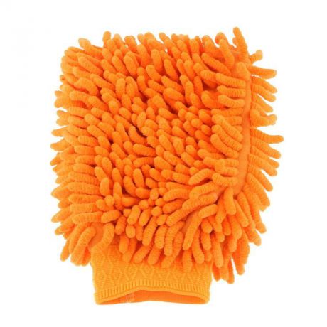 Салфетка MARKETHOT Тряпка - рукавица из микрофибры, оранжевый
