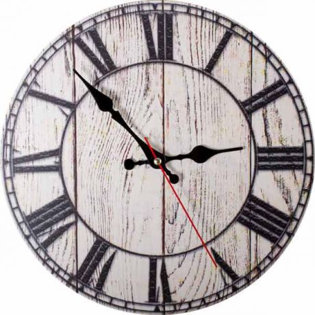 Настенные часы Дубравия Деревянные доски, серый