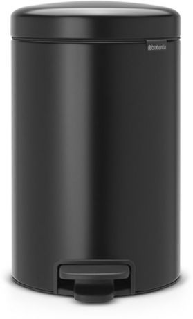 Бак мусорный Brabantia "NewIcon", с педалью, цвет: черный, 12 л. 113741