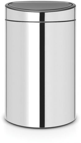 Бак мусорный Brabantia "Touch Bin New", цвет: стальной полированный, 40 л. 112881